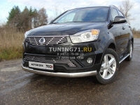 Защита передняя нижняя (овальная) 75х42 мм SsangYong Actyon 2014